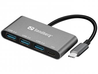 Sandberg USB-C to 3 x USB 3.0 Converter USB-C to 3xUSB 3.0 Hub + PD, 