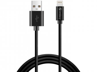 Sandberg USB<gt/>Lightning MFI 1m Black USB<gt/>Lightning MFI 1m 