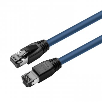 MicroConnect CAT8.1 S/FTP 0,25m Blue LSZH  Shielded Network Cable, AWG 