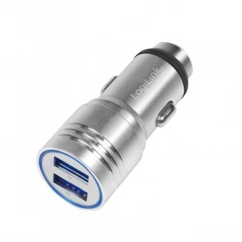 LogiLink Usb Car Charger With  Integrated Emergency Hammer, 
