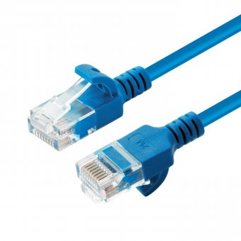 MicroConnect U/UTP CAT6A Slim 1.5M Blue Unshielded Network Cable, 