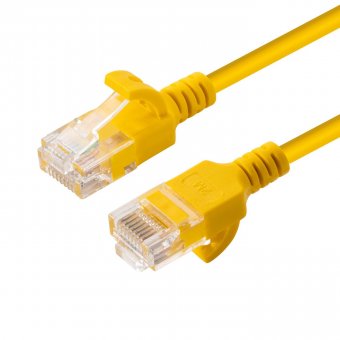 MicroConnect U/UTP CAT6A Slim 2M Yellow Unshielded Network Cable, 
