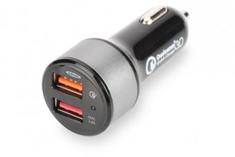 Ednet Quick Charge 3.0 Car Charger,  Dual Port 
