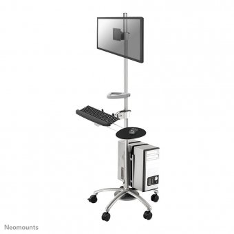 Neomounts by Newstar Mobile Work Station Floor  Stand for monitor (10"-27"), 
