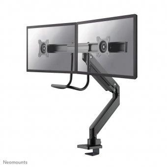Neomounts NM-D775DXBLACK, Dual Crossbar  Desk Monitor Arm (Clamp & 