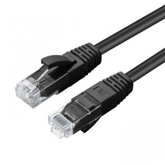 MicroConnect U/UTP CAT5e 0.3M Black PVC Unshielded Network Cable, 
