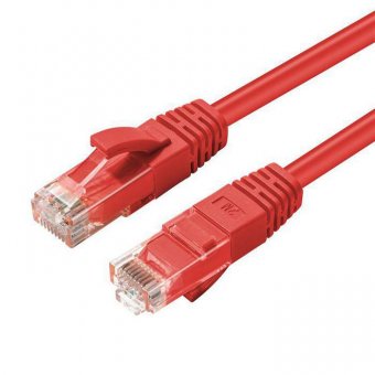 MicroConnect U/UTP CAT5e 0.3M Red PVC Unshielded Network Cable, 