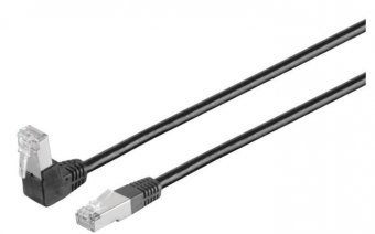 MicroConnect U/UTP CAT6 2M Black PVC 1 x  90ø 