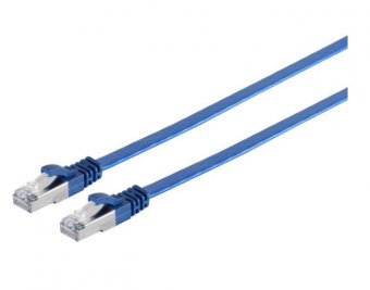 MicroConnect U/UTP CAT6A 1M Blue Flat Unshielded Network Cable, 