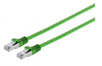 MicroConnect U/UTP CAT6A 3M Green Flat Unshielded Network Cable, 