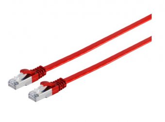 MicroConnect U/FTP CAT6A 2M Red Flat Unshielded Network Cable, 