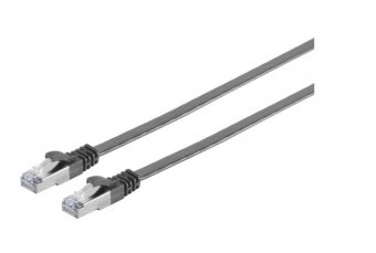 MicroConnect U/UTP CAT6A 3M Black Flat Unshielded Network Cable, 