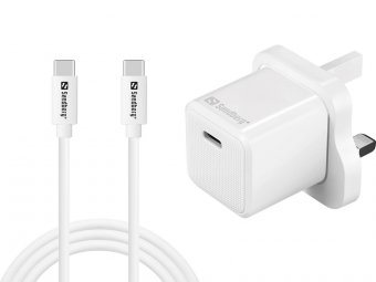Sandberg USB-C 20W Charger UK+USB-C to  C USB-C 20W Charger UK+USB-C C 