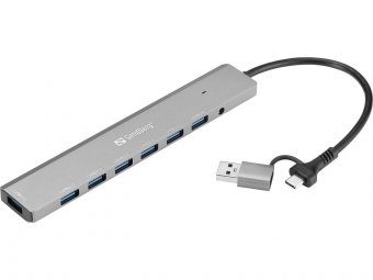 Sandberg USB-C/A to 7 x USB 3.0 Hub USB-C/A to 7 x USB 3.0 Hub 