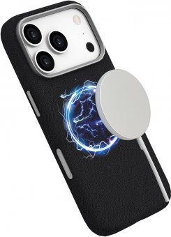 eSTUFF INFINITE (GRS) VENICE iPhone  17 Pro Black Leather Magnetic 