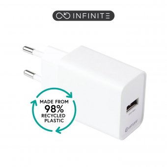 eSTUFF INFINITE (GRS) USB-A Charger  EU 18W Qualcom Quick Charge. 