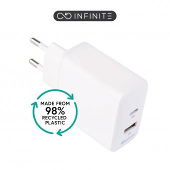 eSTUFF INFINITE (GRS) USB Charger EU   1 x USB-C PD 20W. 1 x  USB-A 