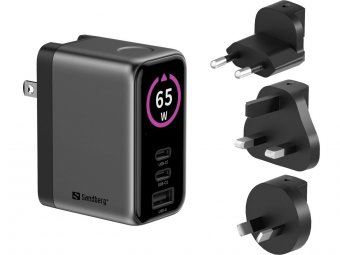 Sandberg Travel Charger PD65W Display  - disponible 48 / 72h 