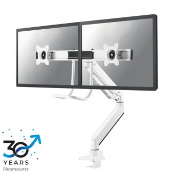 Neomounts NM-D775DXWHITE, Dual Crossbar  Monitor Arm, 2 x 10-32", 1-8  - disponible 15 jours 