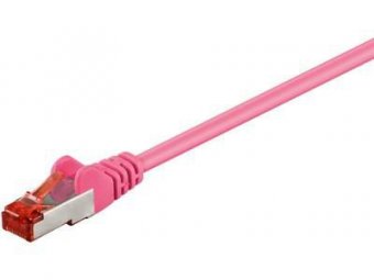 MicroConnect F/UTP CAT6 7.5m Pink PVC Outer Shield : Foil screening 