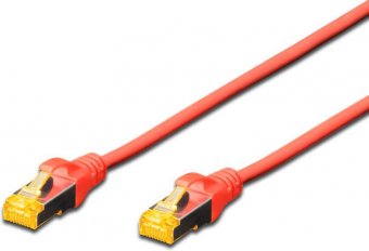 MicroConnect S/FTP CAT6A 1M Red Snagless LSZH, Full copper AWG27 
