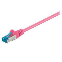 MicroConnect S/FTP CAT6A 0.25M Pink LSZH PIMF( Pairs in metal foil) 