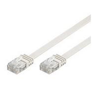 MicroConnect U/UTP CAT5e 2M White Flat Unshielded Network Cable, 