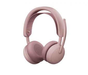 Logitech 2 ES - Micro-casque - sur-oreille - Bluetooth - sans fil, filaire - Suppresseur de bruit actif - USB-C - rose - Certifié pour Microsoft Teams 