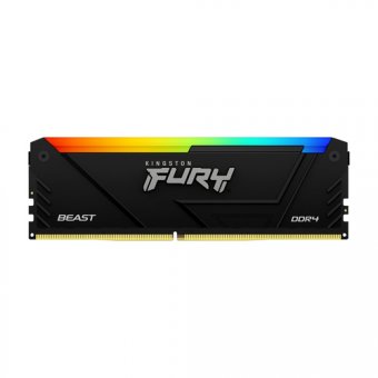 Kingston FURY Beast RGB - DDR4 - module - 16 Go - DIMM 288 broches - 3600 MT/s / PC4-28800 - CL18 - 1.35 V - mémoire sans tampon - non ECC - noir 