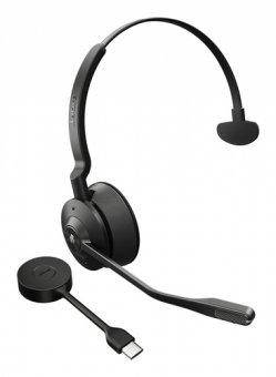 Jabra Engage 55 SE Mono - Micro-casque - sur-oreille - DECT - sans fil - USB-C via adaptateur DECT - Certifié pour Microsoft Teams 