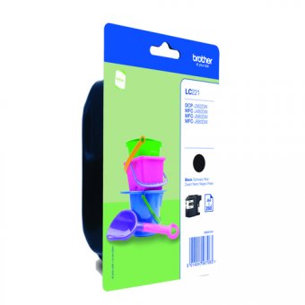 Brother LC221BK - Noir - original - blister - cartouche d'encre - pour Brother DCP-J562DW 