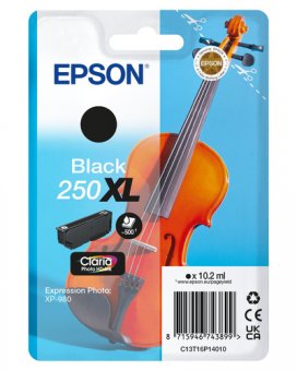 Epson 250XL - 10.2 ml - XL - noir - original - blister - cartouche d'encre - pour P/N: C11CL95402 