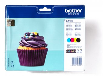 Brother LC123 - Pack de 4 - noir, jaune, cyan, magenta - original - blister - cartouche d'encre - pour Brother DCP-J100, DCP-J105, DCP-J132W, DCP-J4110DW, DCP-J552DW, DCP-J752DW 