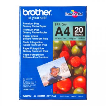 Brother Innobella Premium Plus BP71GA4 - papier photo - brillant - 20 feuille(s) - A4 - 260 g/m² 