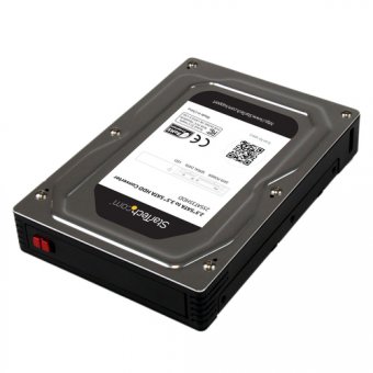 StarTech.com Boîtier Adaptateur en Aluminium pour DD / SSD SATA 2,5" vers 3,5" jusqu'à 12,5 mm - Convertisseur DD / SSD SATA 2,5" à 3,5" - Boitier externe - 2.5" - SATA 6Gb/s - SATA 6Gb/s - pour P/N: S352BU33HR 