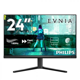 Philips Evnia 3000 24M2N3200S - Écran LED - jeux - 24" (23.8" visualisable) - 1920 x 1080 Full HD (1080p) @ 180 Hz - IPS - 300 cd/m² - 1000:1 - HDR10 - 0.5 ms - 2xHDMI, DisplayPort - haut-parleurs - Charbon 
