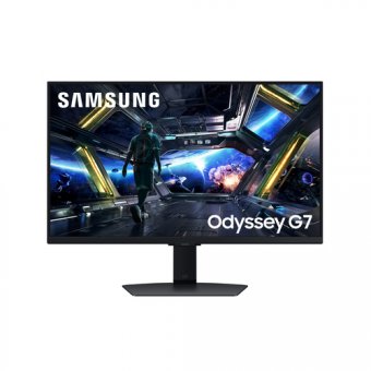 Samsung Odyssey G7 S27DG702EU - G70D Series - écran LED - Intelligent - jeux - 27" - 3840 x 2160 4K UHD (2160p) @ 144 Hz - Fast IPS - 350 cd/m² - 1000:1 - DisplayHDR 400 - 1 ms - 2xHDMI, DisplayPort - haut-parleurs - noir 