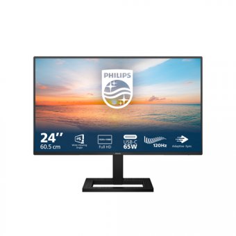 Philips 24E1N1300AE - Écran LED - 24" (23.8" visualisable) - 1920 x 1080 Full HD (1080p) @ 100 Hz - IPS - 1300:1 - 1 ms - HDMI, USB-C - haut-parleurs - noir texturé 