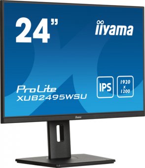 iiyama ProLite XUB2495WSU-B7 - Écran LED - 24" (24.1" visualisable) - 1920 x 1200 WUXGA @ 75 Hz - IPS - 300 cd/m² - 1000:1 - 4 ms - HDMI, DisplayPort - haut-parleurs - noir, mat 