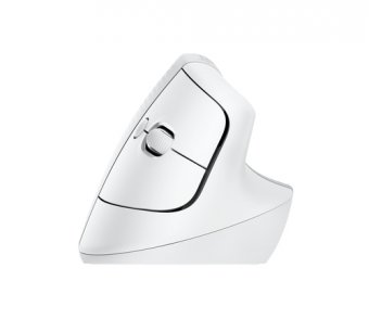 Logitech Lift Vertical Ergonomic Mouse - Souris verticale - ergonomique - optique - 6 boutons - sans fil - Bluetooth, 2.4 GHz - récepteur USB Logitech Logi Bolt - blanc cassé 