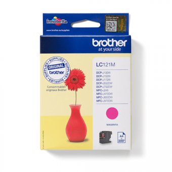Brother LC121M - Magenta - original - cartouche d'encre - pour Brother DCP-J100, DCP-J105, DCP-J132W, DCP-J552DW, DCP-J752DW 
