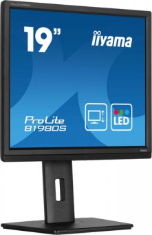 iiyama ProLite B1980S-B1 - Écran LED - 19" - 1280 x 1024 @ 75 Hz - TN - 250 cd/m² - 1000:1 - 3 ms - HDMI, DisplayPort - haut-parleurs - noir, mat 