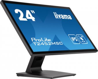 iiyama ProLite T2452MSC-B1 - Écran LED - 24" (23.8" visualisable) - écran tactile - 1920 x 1080 Full HD (1080p) - IPS - 400 cd/m² - 1000:1 - 14 ms - HDMI, DisplayPort, 2xUSB-C - haut-parleurs - noir mat 