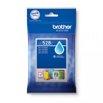 Brother LC528C - Cyan - original - pack d'oreillers - cartouche d'encre - pour Brother MFC-J6760DW, MFC-J6960DW, MFC-J6975DW, MFC-J6977DW 