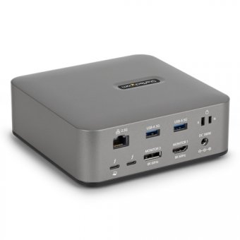 StarTech.com - Station d'accueil - pour tablette, ordinateur portable - USB-C / USB4 / Thunderbolt 3 / Thunderbolt 4 / Thunderbolt 5 / USB-A - HDMI, DP - 1GbE - 180 Watt - Conformité TAA - Royaume-Uni, Europe 