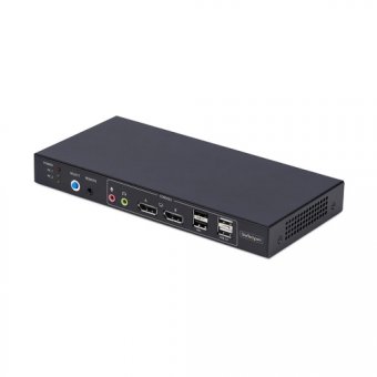 StarTech.com 2-Port Dual-Monitor DP KVM Switch w/Video Matrix, 4K 60Hz - Commutateur écran-clavier-souris/audio/USB - 2 x KVM / audio / USB - 1 utilisateur local - de bureau - Conformité TAA 