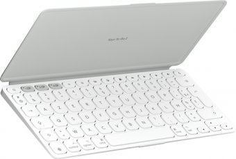 Logitech Keys-To-Go 2 for iPad - Clavier - couvercle intégré - sans fil - Bluetooth LE - AZERTY - Français - gris pâle 