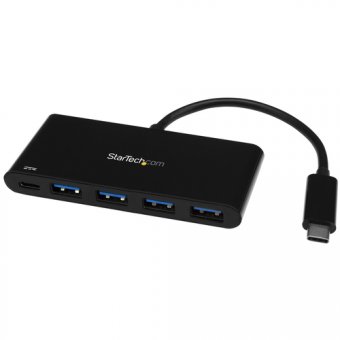 StarTech.com Hub USB 3.0 4 ports - Power Delivery - USB-C vers 4x USB-A - Concentrateur (hub) - 4 x SuperSpeed USB 3.0 - de bureau 