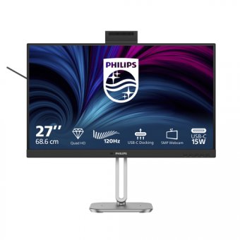 Philips 27B2U4601H - 4000 Series - écran LED - 27" - 2560 x 1440 QHD @ 120 Hz - IPS - 1500:1 - HDMI, DisplayPort, USB-C - haut-parleurs - argent, Charbon 