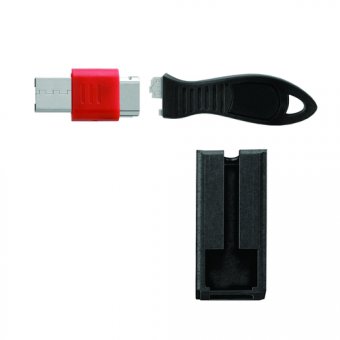Kensington USB Port Lock with Cable Guard - Square - Bloqueur de port USB - argent 
